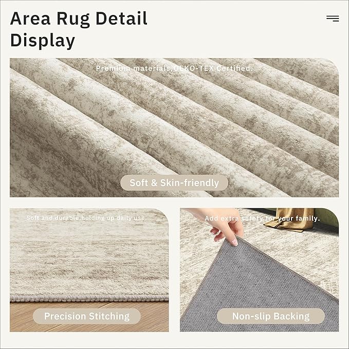 Soalmost 4x10 Wide Hallway Runner Rug: Washable Soft Rug Runners