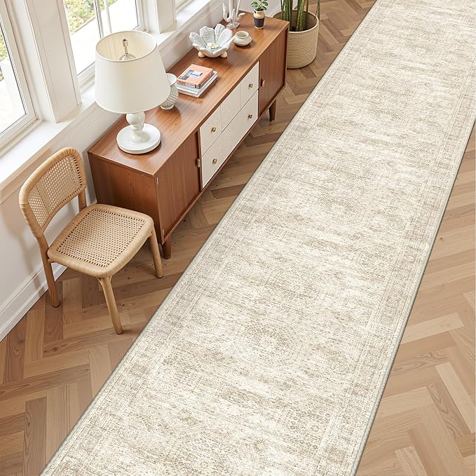 3x14 Washable Runner Rug for Hallway, Non-Slip Long Hallway Runner for Entryway