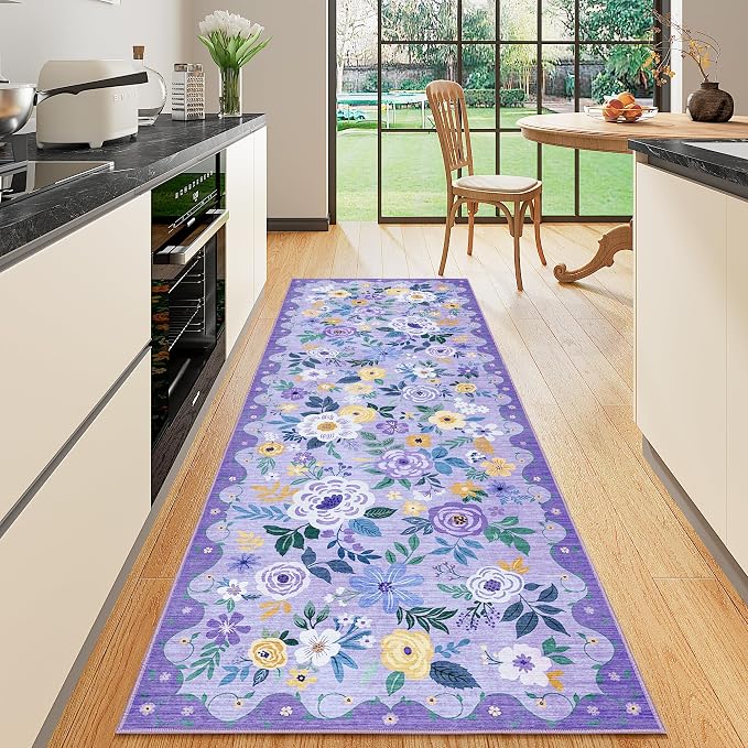 DUKINO 2x6 Runner Rug for Hallway, Washable Kitchen Rug