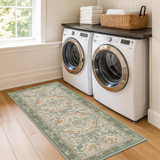Sage Floral Kitchen Runners