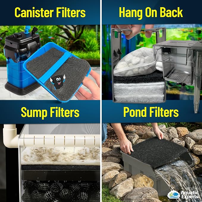 Aquarium Carbon Pad – Cut‑to‑Fit Carbon Infused Filter Pad Media