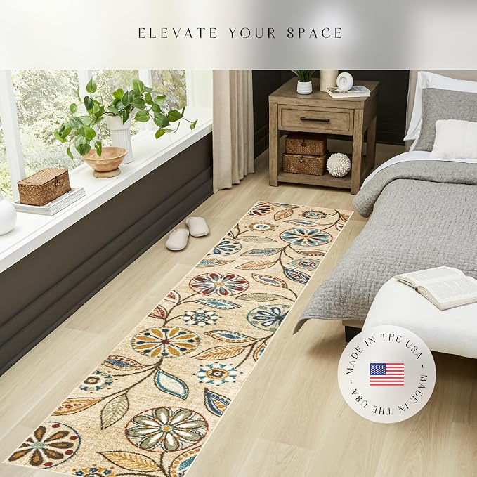 Maples Rugs Reggie Floral Runner Rug