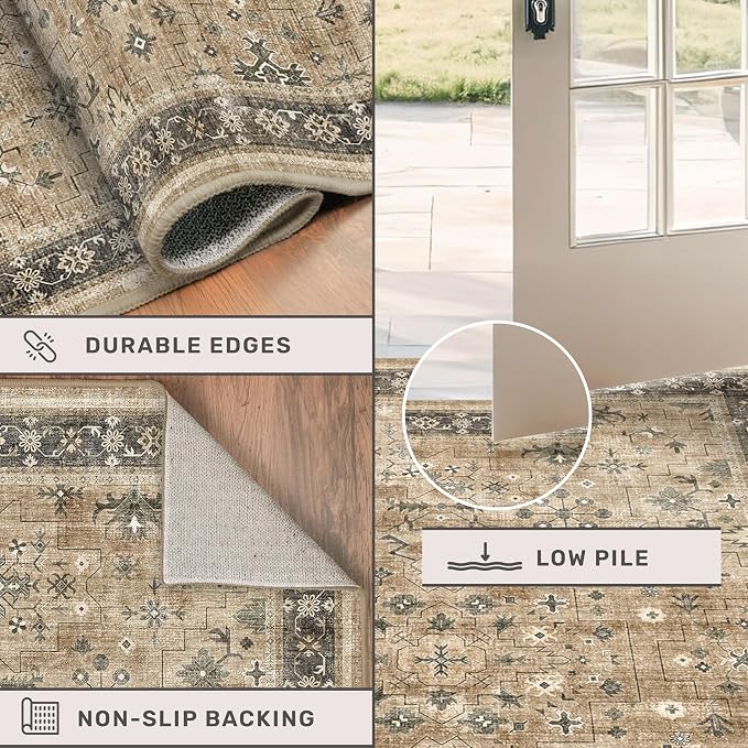 Washable Natural Sage 2x10 Entryway Long Runners