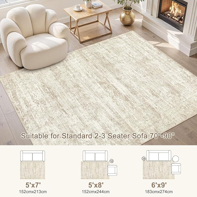 UERMEI 6x9 Area Rug Living Room Rugs