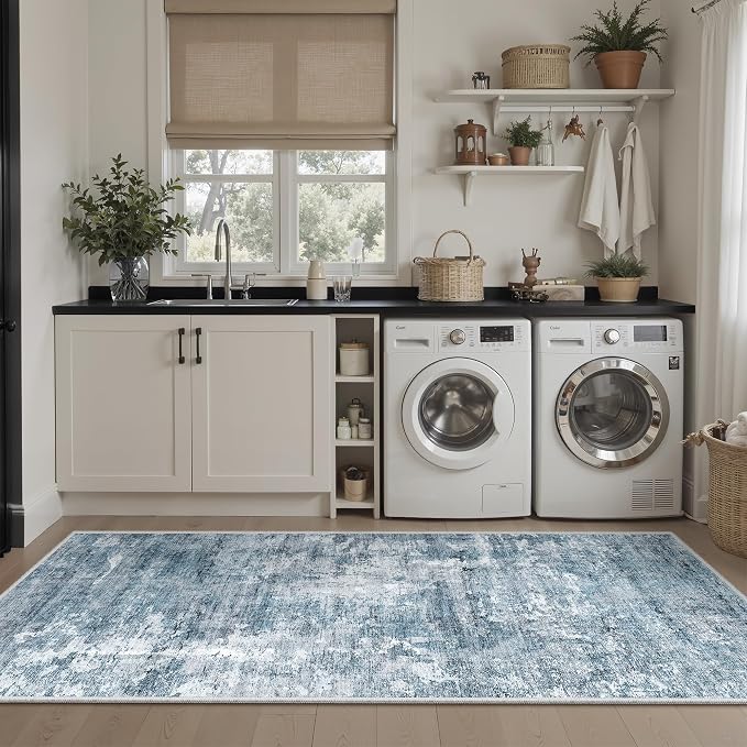 Soalmost Runner Rug 2'x6' Abstract Washable Non-Slip Runner Rugs