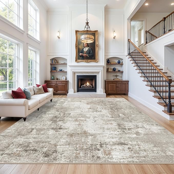 12x14 Area Rug for Living Room – Washable Non-Slip Soft Extra Large Carpet for