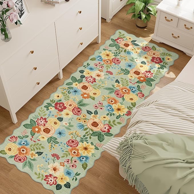 DUKINO 2x10 Runner Rug for Hallway, Washable Kitchen Rug