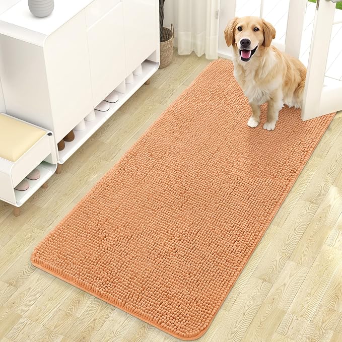 OLANLY Dog Door Mat for Muddy Paws 47x24, Absorbs Moisture and Dirt, Absorbent