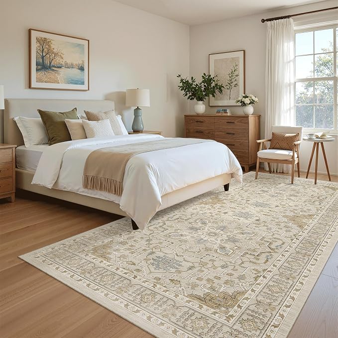 Madane Hallway Runner Rug 4x8 Wide: Washable Thin Runners