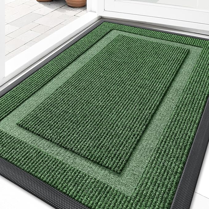 OLANLY Front Door Mat Indoor Outdoor Entrance, Waterproof All-Season,