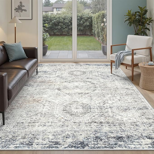 Soalmost 6x9 Area Rug for Living Room Washable 6x9 Non-Slip Modern Rugs for