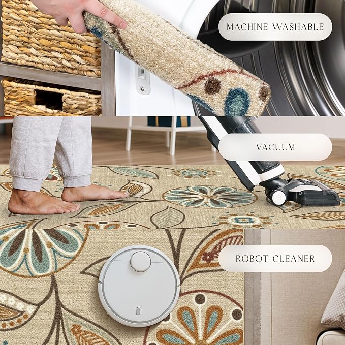 Maples Rugs Reggie Floral Runner Rug