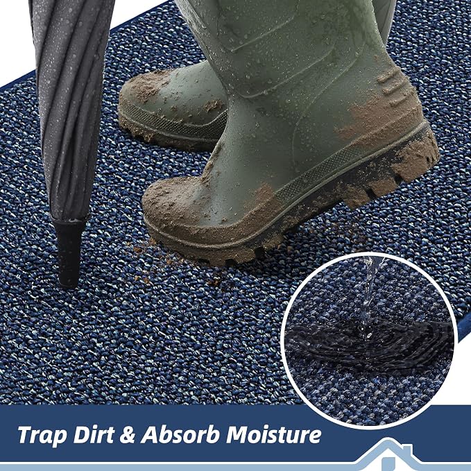 BEQHAUSE Dirt Trapper Door Mat 36" x 60", Non-Slip Washable Doormats Entrance