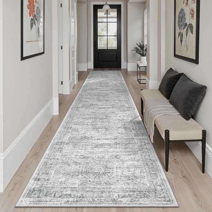 Runner Rug 2'6" x 12' Washable Non-Slip Runner Rugs