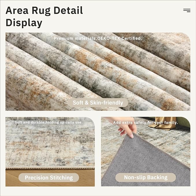 Soalmost 6x9 Abstract Area Rugs