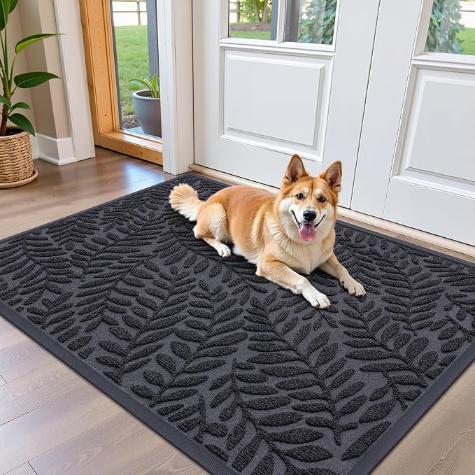 OLANLY Door Mat Indoor Outdoor Entrance, Waterproof All-Weather All-Season