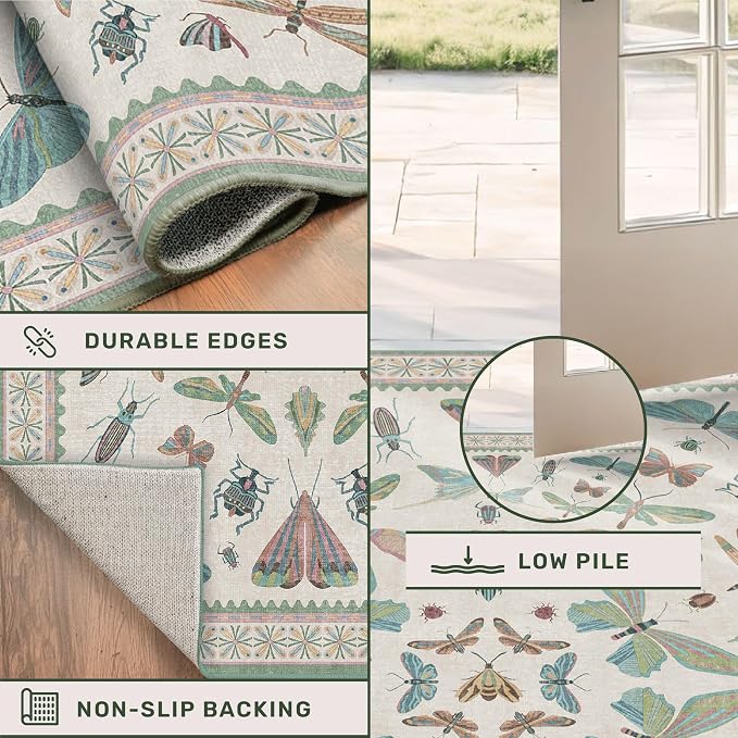 Green and Blue Rugs for Bedroom