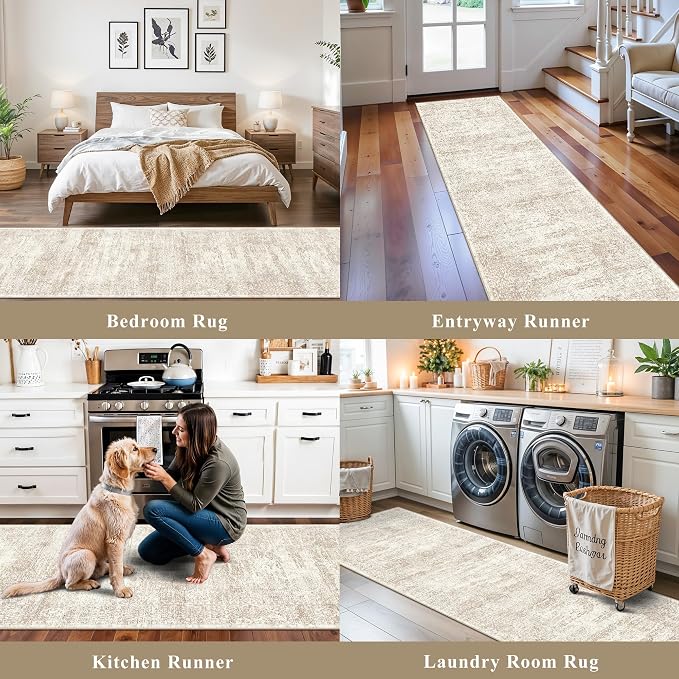 2x8 Runner Rug Washable Hallway: Non Slip Kitchen Runners