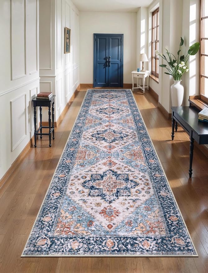 SERISSA Runner Rug for Hallways, 3x12 Washable Non Slip Kitchen Runner Rug