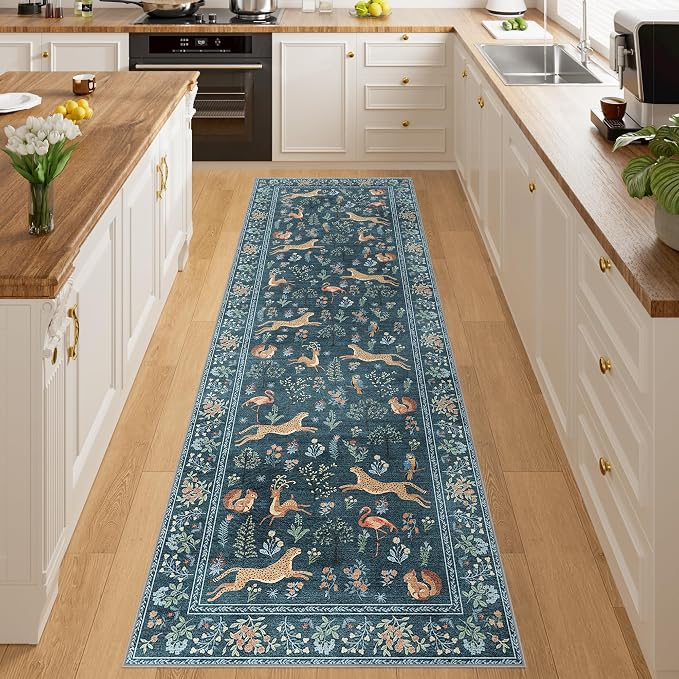 DUKINO 2x10 Rug for Hallway, Washable Kitchen Runner Rug