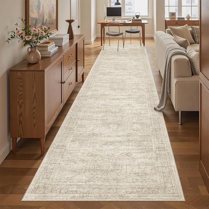 Soalmost Runner Rug 2'6" x 12' Washable Non-Slip Runner Rugs