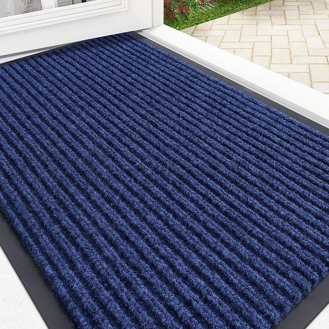 OLANLY Front Door Mat Indoor Outdoor Entrance, Waterproof Heavy Duty Doormat
