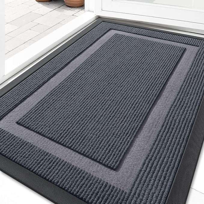 OLANLY Front Door Mat Indoor Outdoor Entrance, Waterproof All-Season,