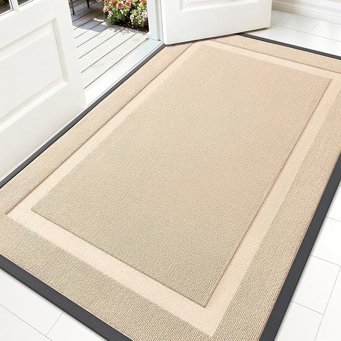 OLANLY Front Door Mat Indoor Outdoor Entrance, Waterproof All-Season,