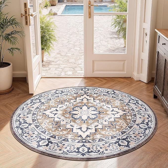 Lofus 4ft Area Rugs for Living Room, Washable Area Rug, Rugs for Bedroom