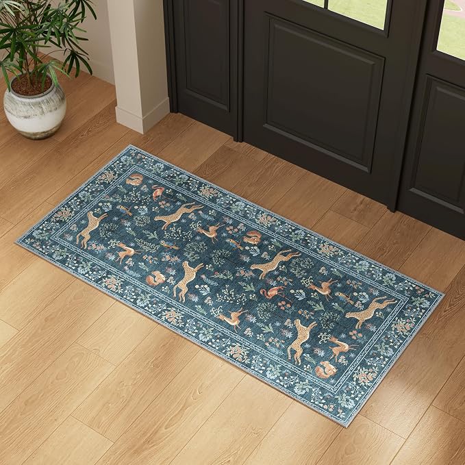 DUKINO 2x4 Rug for Hallway, Washable Kitchen Runner Rug