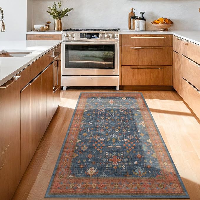 Washable 4x6 Small Rug for Living Room, Area Rug for Kitchen, Large Entryway
