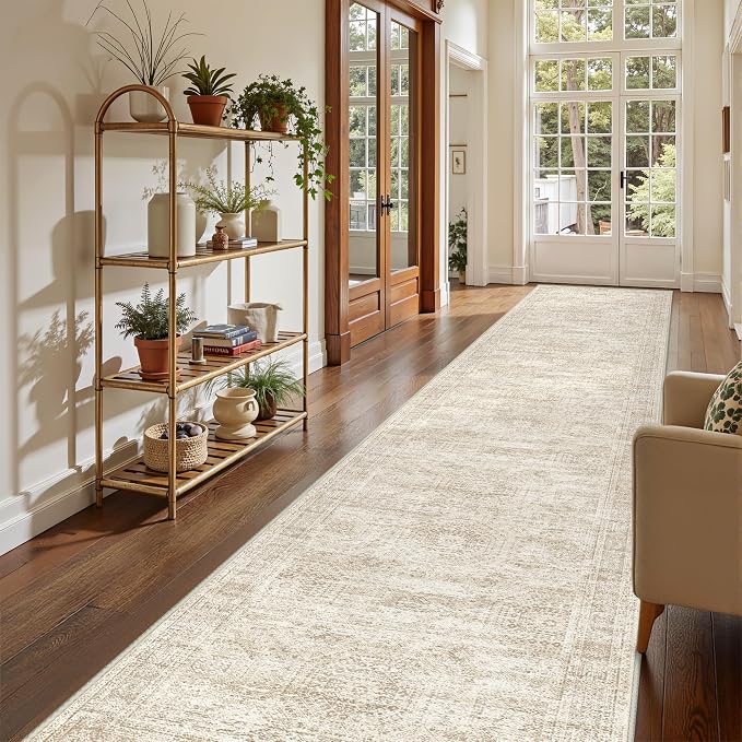 3x14 Washable Runner Rug for Hallway, Non-Slip Long Hallway Runner for Entryway