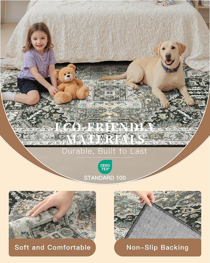 Madane Washable Runner Rug 2x8, Runners