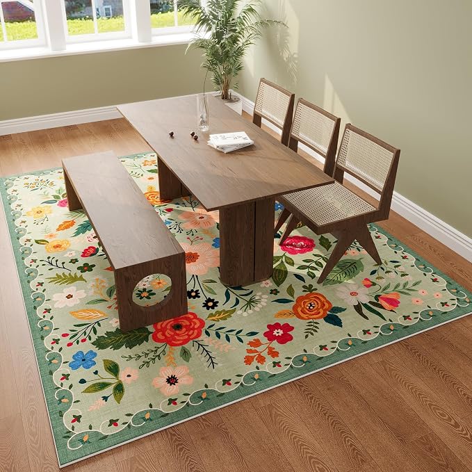 Rugcomf Area Rugs 8x10 Rug for Living Room Clearance Washable Boho Area Rug Non
