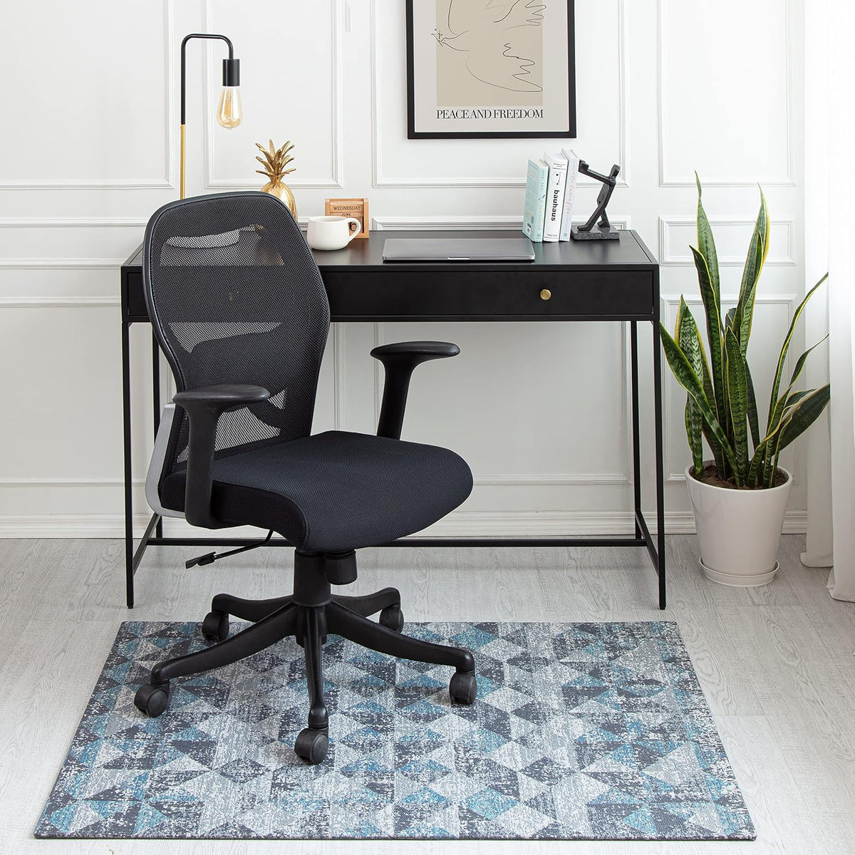 Anji Mountain 54" x 40" Rug'd Office Chair Mat for Carpet & Hardwood Floor