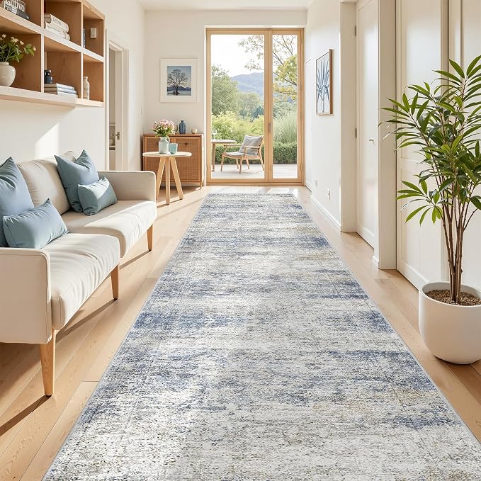 3x16 Washable Runner Rug for Hallway, Non-Slip Long Hallway Runner for Entryway