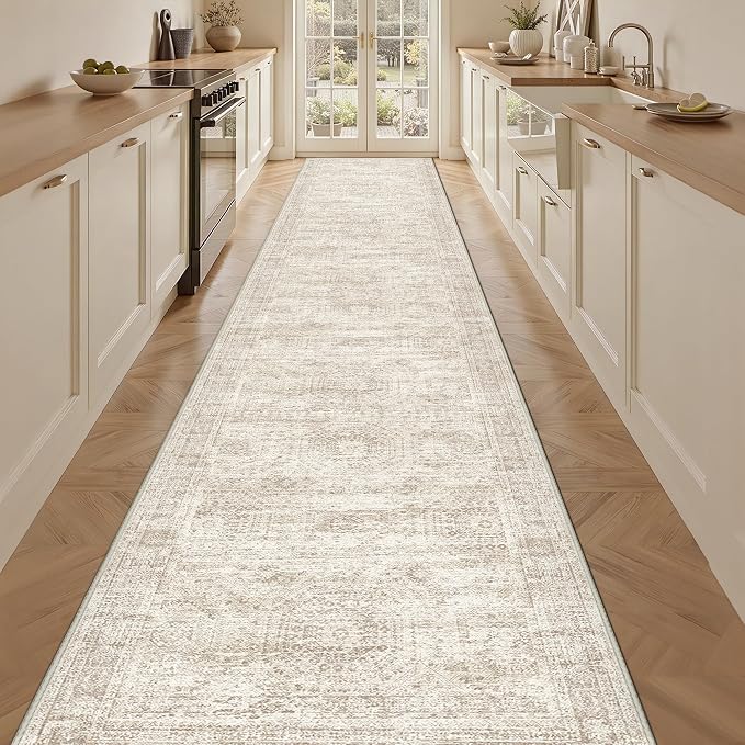 3x14 Washable Runner Rug for Hallway, Non-Slip Long Hallway Runner for Entryway