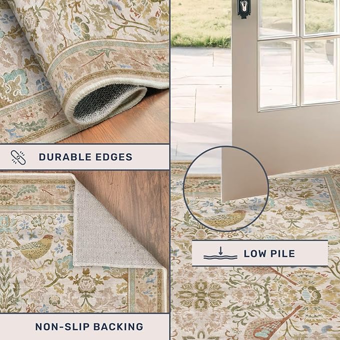 Hazo Haus Boho Long Bathroom Runner Rug 2x6