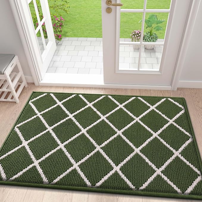 Finchitty Indoor Door Mat, Dirt Resistant and Absorbent, Low-Profile, Washable