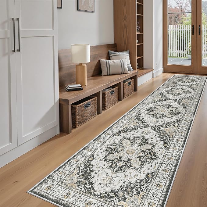 Madane Runner Rugs for Hallway 2x10 Long Washable Non-Slip Hallway Runner Rug