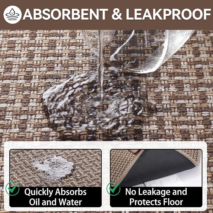 YDKGL Door Mat 24"x35", Dirt Resistant and Absorbent, Non-Slip Rubber Backing