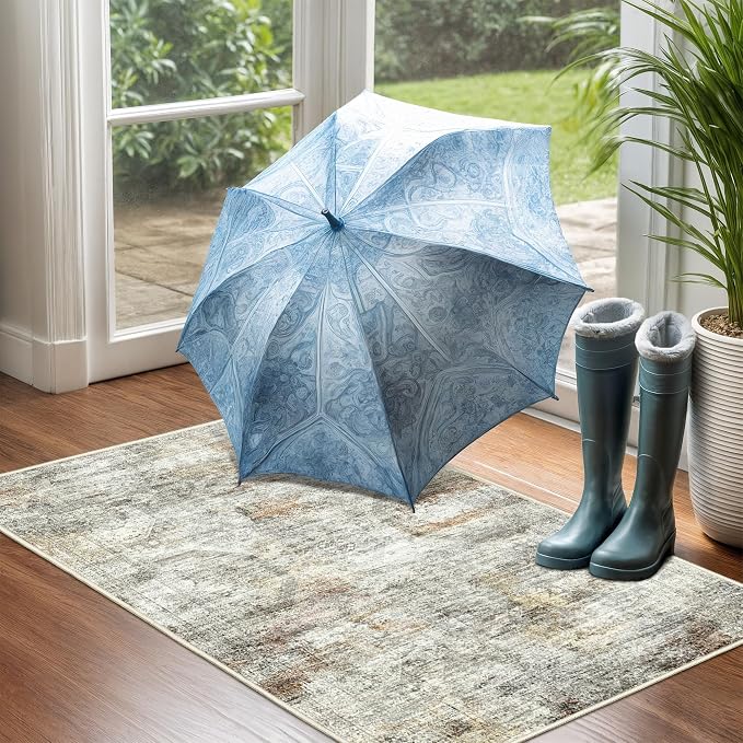 2x3 Washable Rug Runner for Bathroom, Soft Entryway Rug for Laundry Room