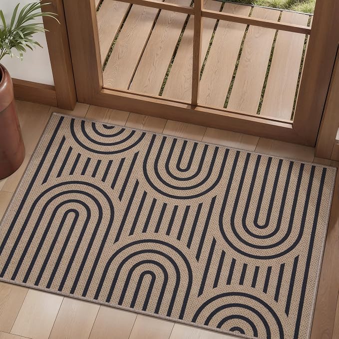 Tangsoo Modern Easy Jute 2x3 Outdoor Washable Rug
