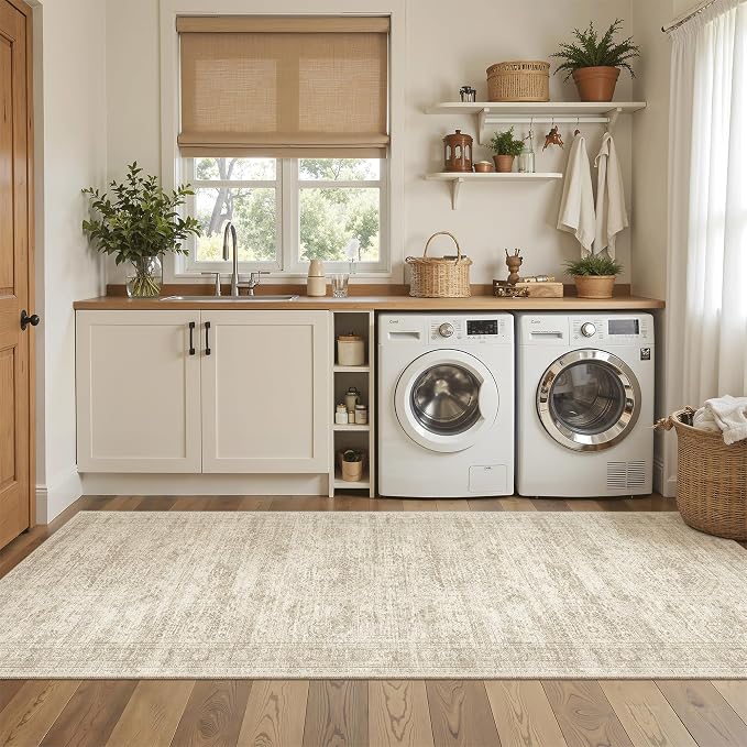 Soalmost Runner Rug 3x8 Washable Non-Slip Hallway Runner Rugs