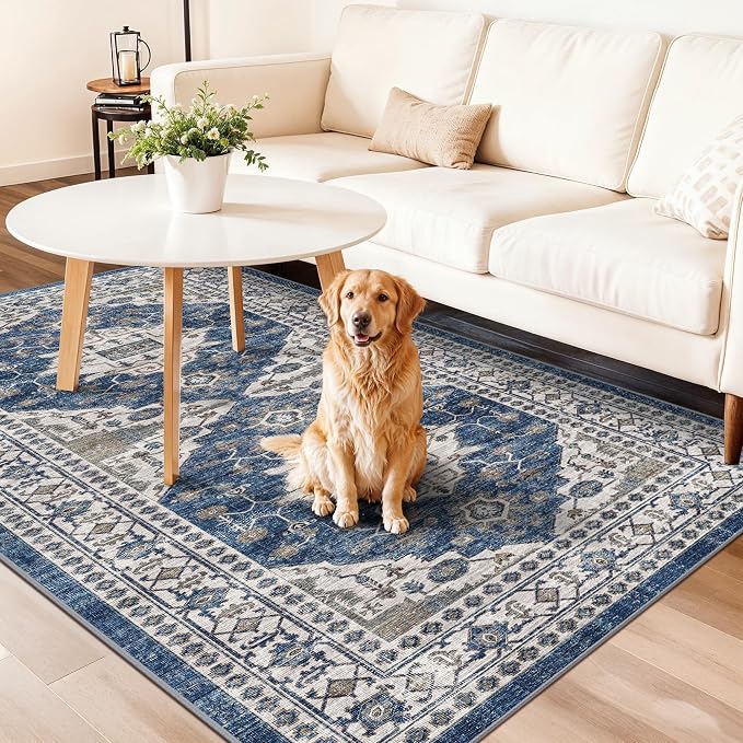 Washable 4x8 Hallway Runner Rug: Vintage 8ft Soft Runners
