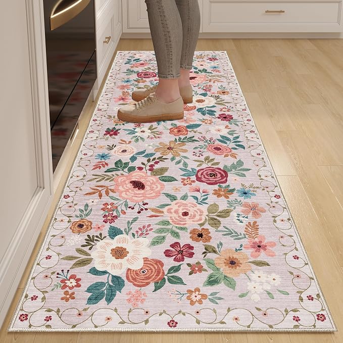 DUKINO 2x6 Runner Rug for Hallway, Washable Kitchen Runner Rug