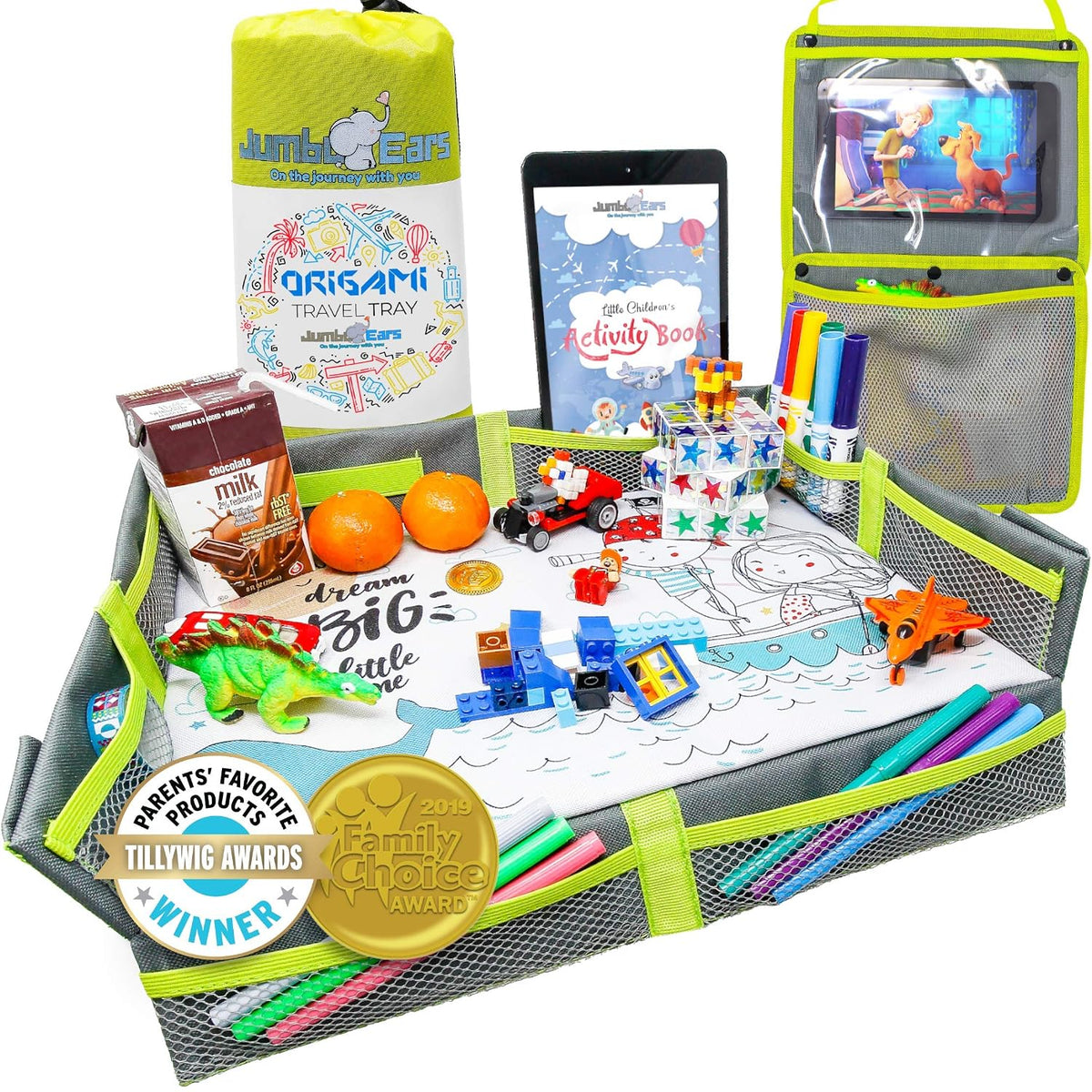 Gray Foldable Airplane Tray Placemat Cover