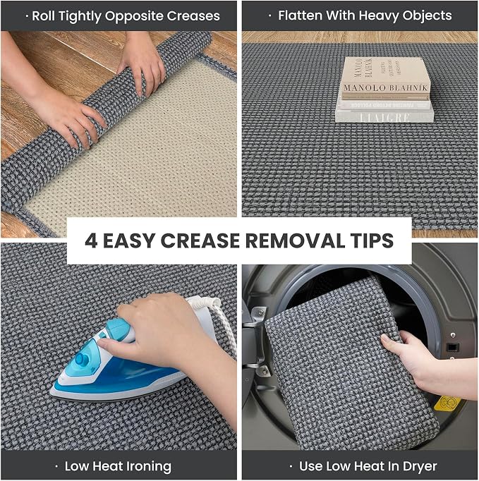 IOHOUZE Washable Exrea Long Hallway Runner Rug 3x14 Non Slip Rubber Backed