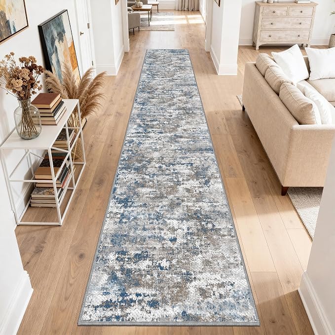 Washable Carpet Runners for Hallway 16ft-Non Slip Floor Runners for Dogs