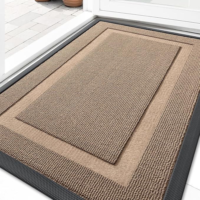OLANLY Front Door Mat Indoor Outdoor Entrance, Waterproof All-Season,